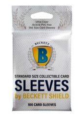 Beckett Shield Soft Card Sleeves - Standard Size (35pt.), 100 Count, Clear
